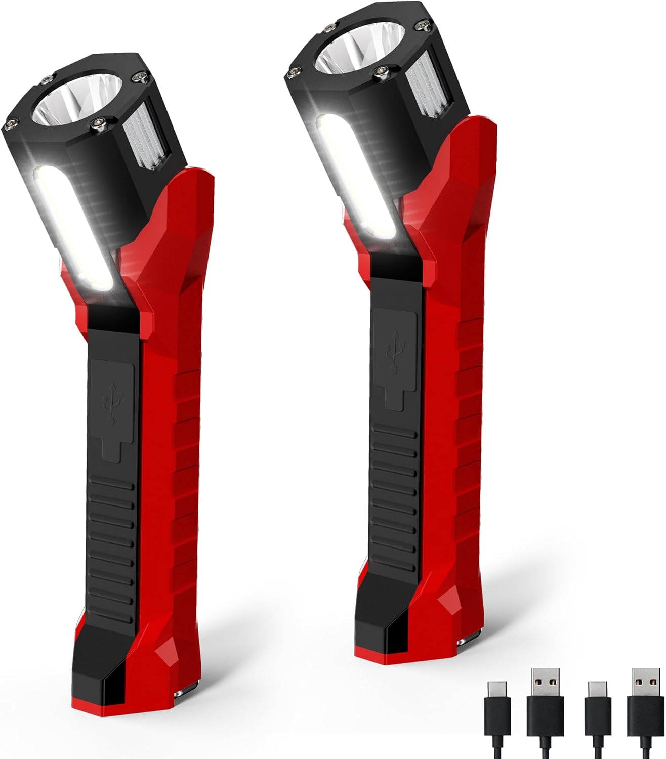 Anhay 2 Pack Rechargeable Work Light with 1200 Lumens Power