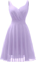 Summer Chiffon Cocktail Dress for Women V-Neck Adjustable Straps