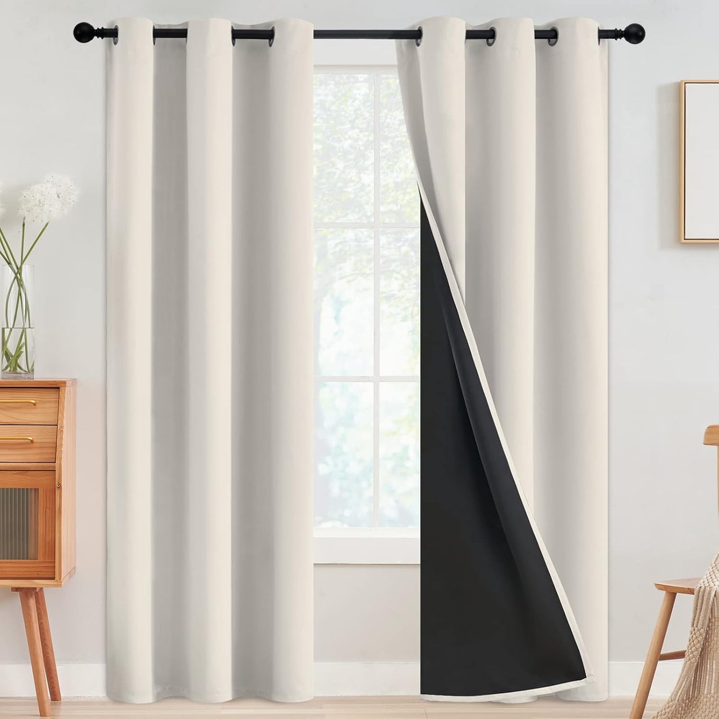 100% Blackout Curtains for Bedroom by SimpleHome, 42 x 84 in