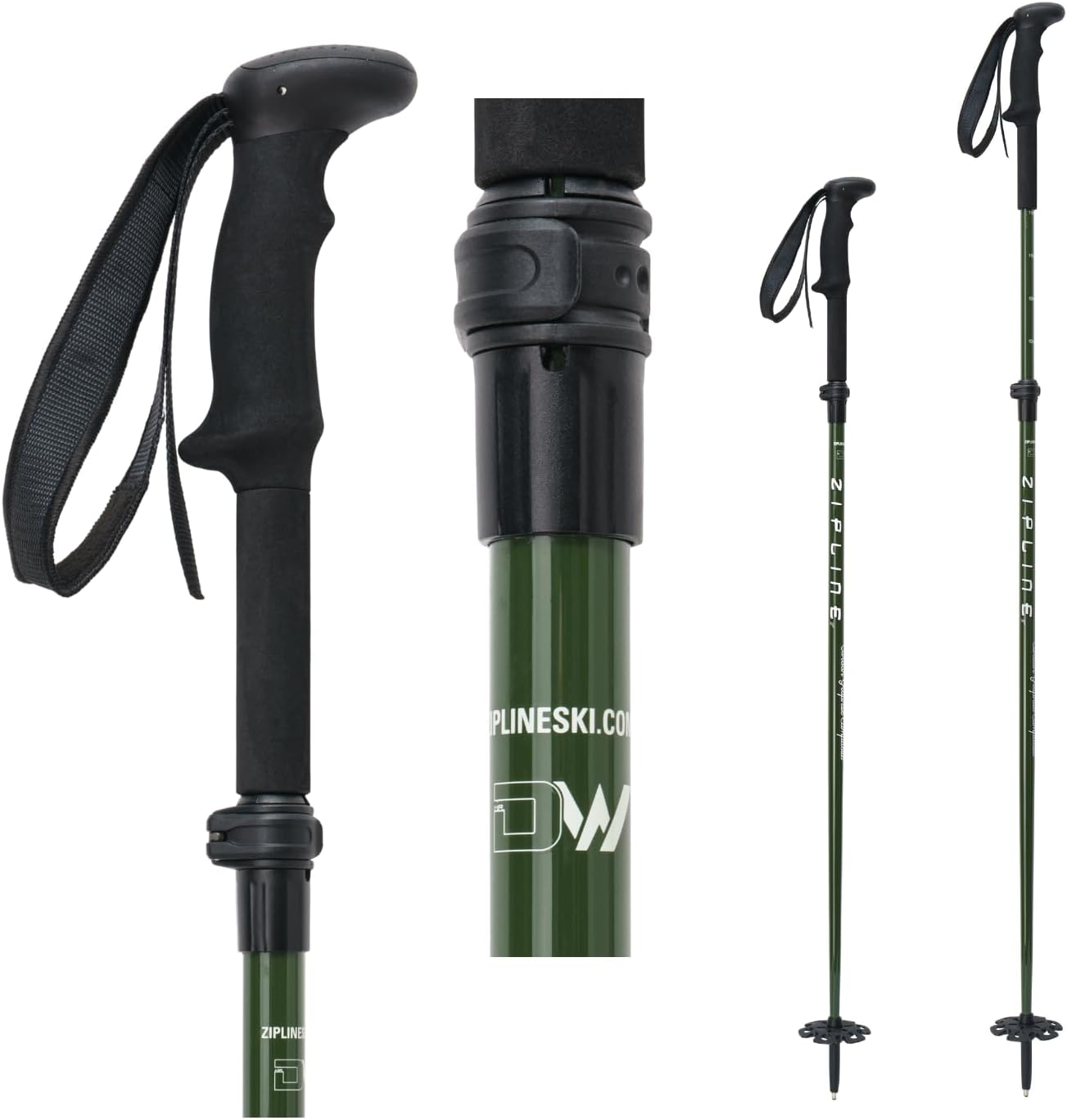 Zipline Ski Poles - Lightweight & Durable Backcountry MVP