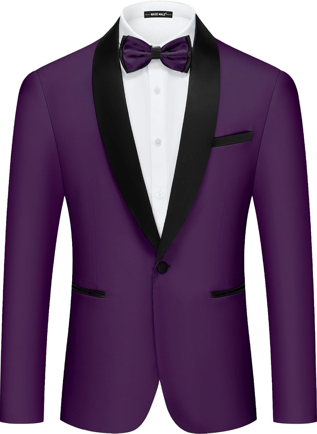MAGE MALE Mens Tuxedo Jacket Slim Fit Blazer for Weddings