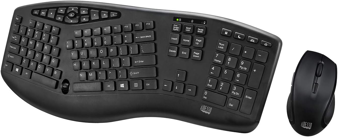 Adesso TruForm Media Wireless Ergonomic Combo