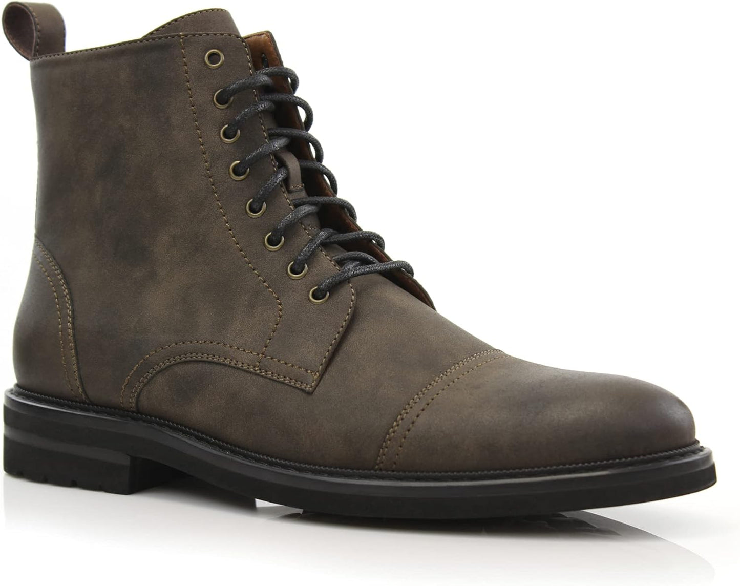 Polar Fox Brooke Grey Woolen Leather Chukka Boots for Comfort