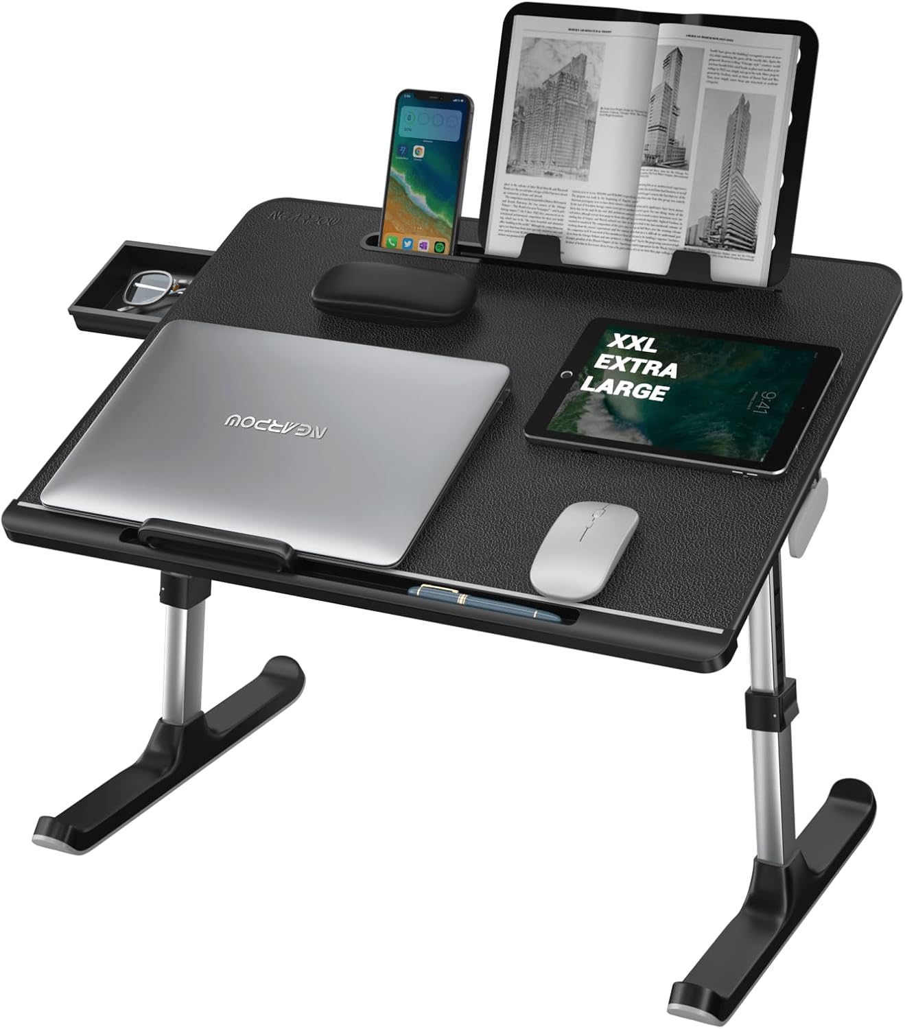 NEARPOW XXL Laptop Desk: Ultimate Bed Comfort!