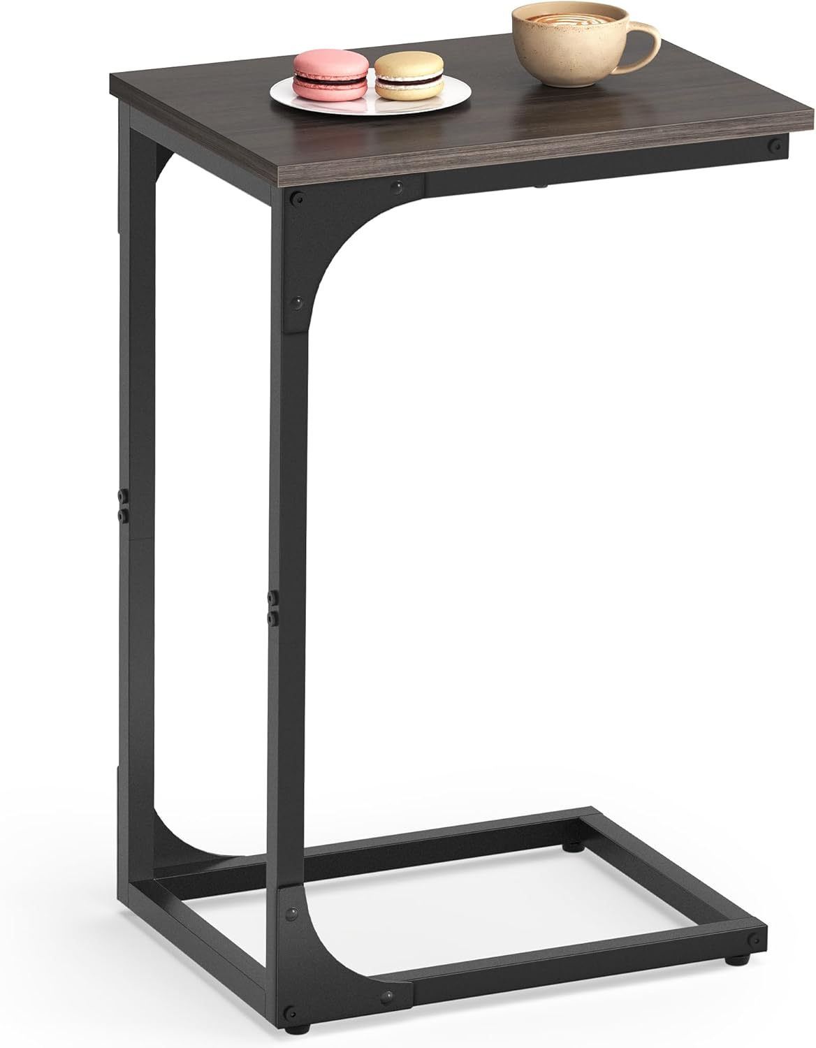 VASAGLE C-Shaped End Table for Small Spaces and Versatile Use