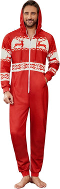 Mens Jumpsuit Onesie Rompers Full Zip Tracksuit Set - Comfortable Fit