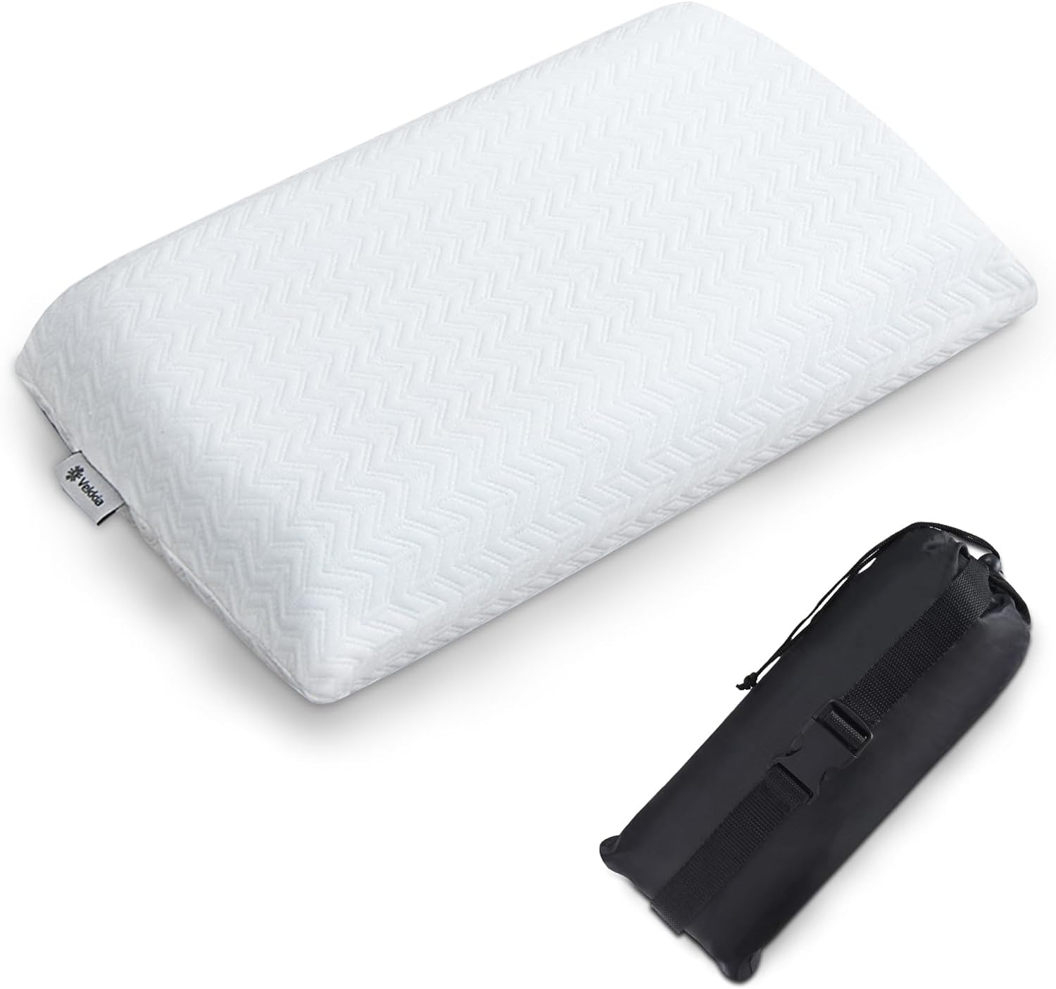 Vekkia Memory Foam Travel Pillow - Compressible & Supportive