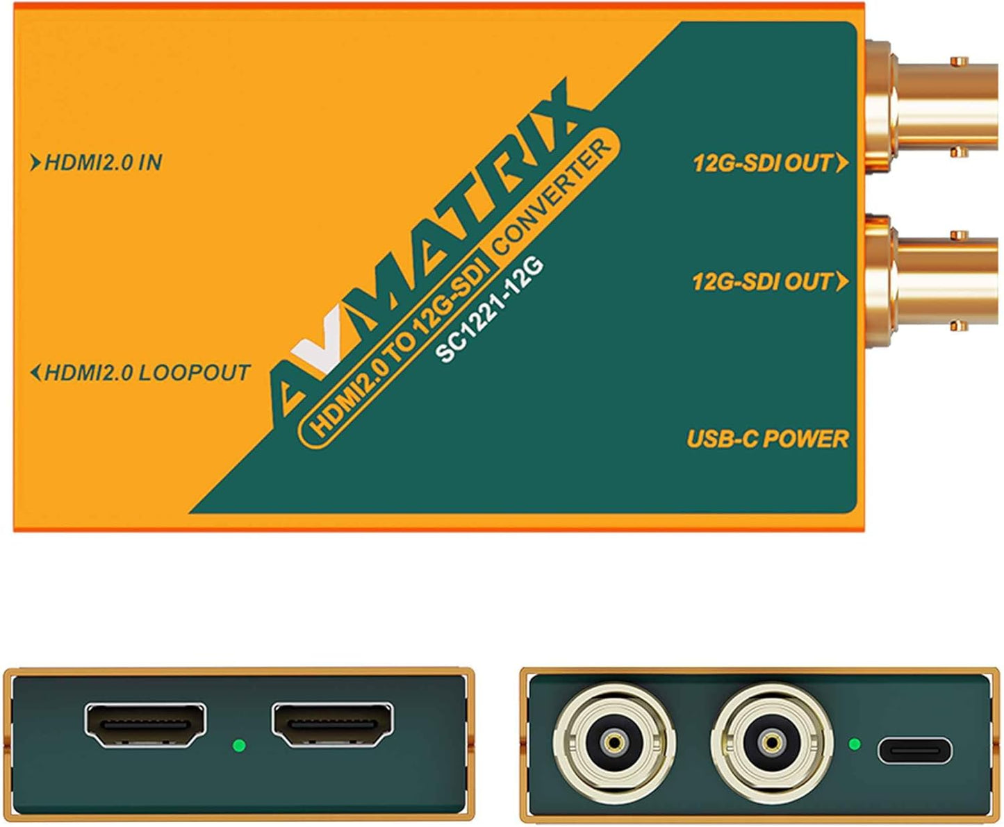 AVMATRIX HDMI 2.0 to 12G-SDI Converter for 4K60 Broadcast