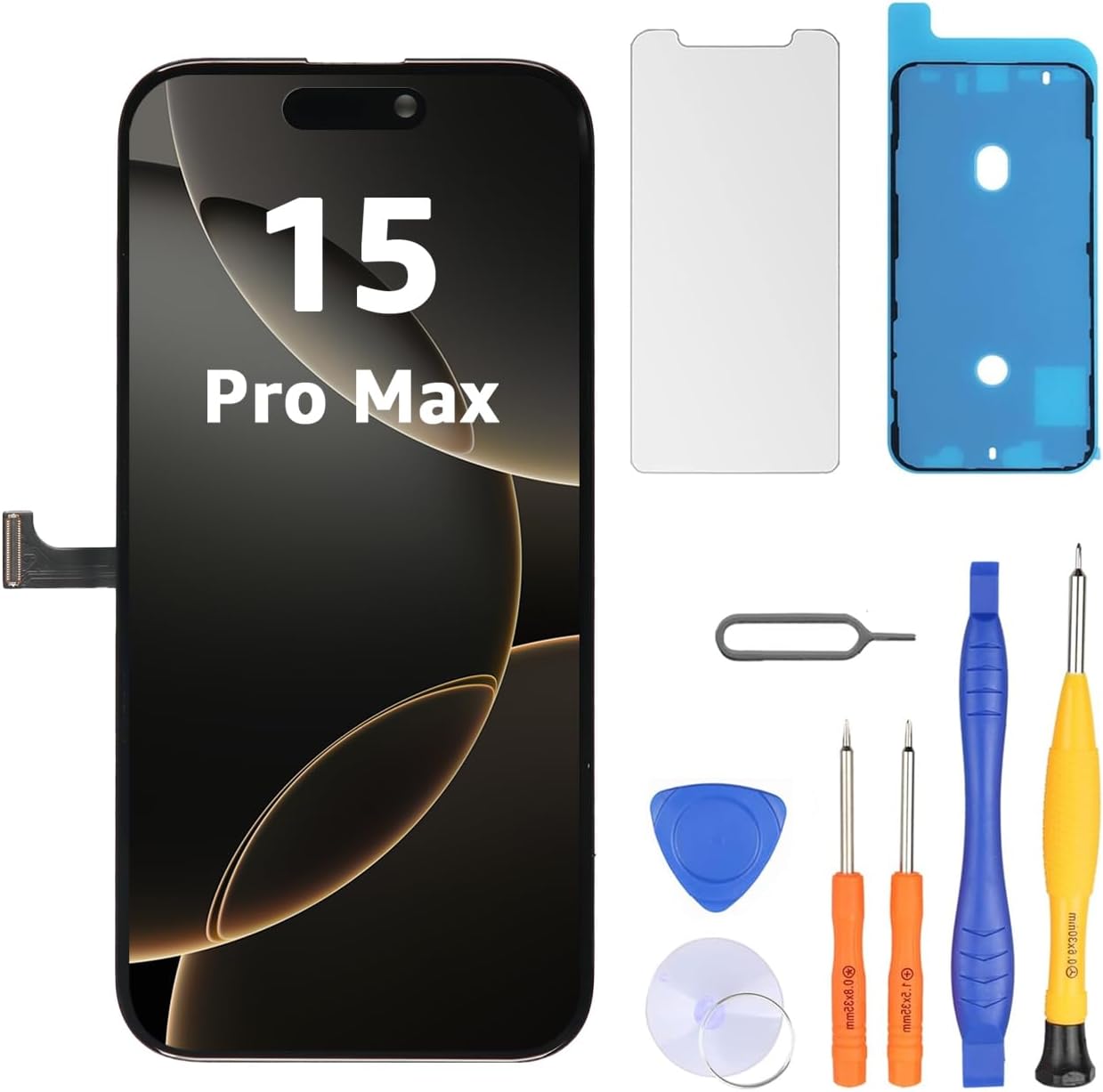 LL TRADER iPhone 15 Pro Max Screen Replacement for Cracked Displays