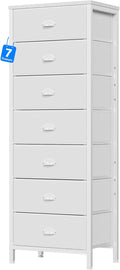 Furnulem White Tall Dresser with 7 Drawers for Versatile Storage