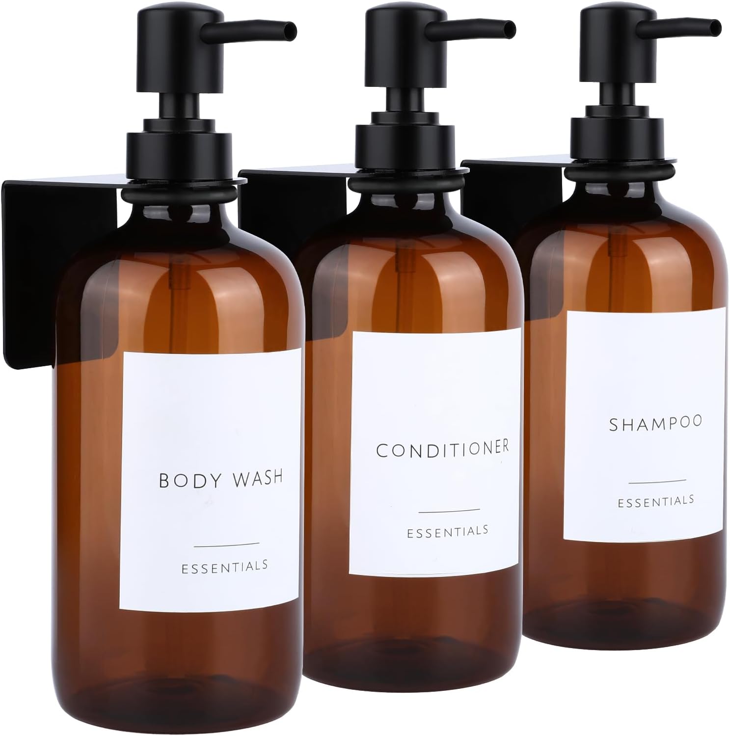 Refillable & Waterproof Shower Dispenser Set