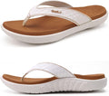 KuaiLu Womens Flip Flops with Arch Support - Comfortable Yoga Mat can