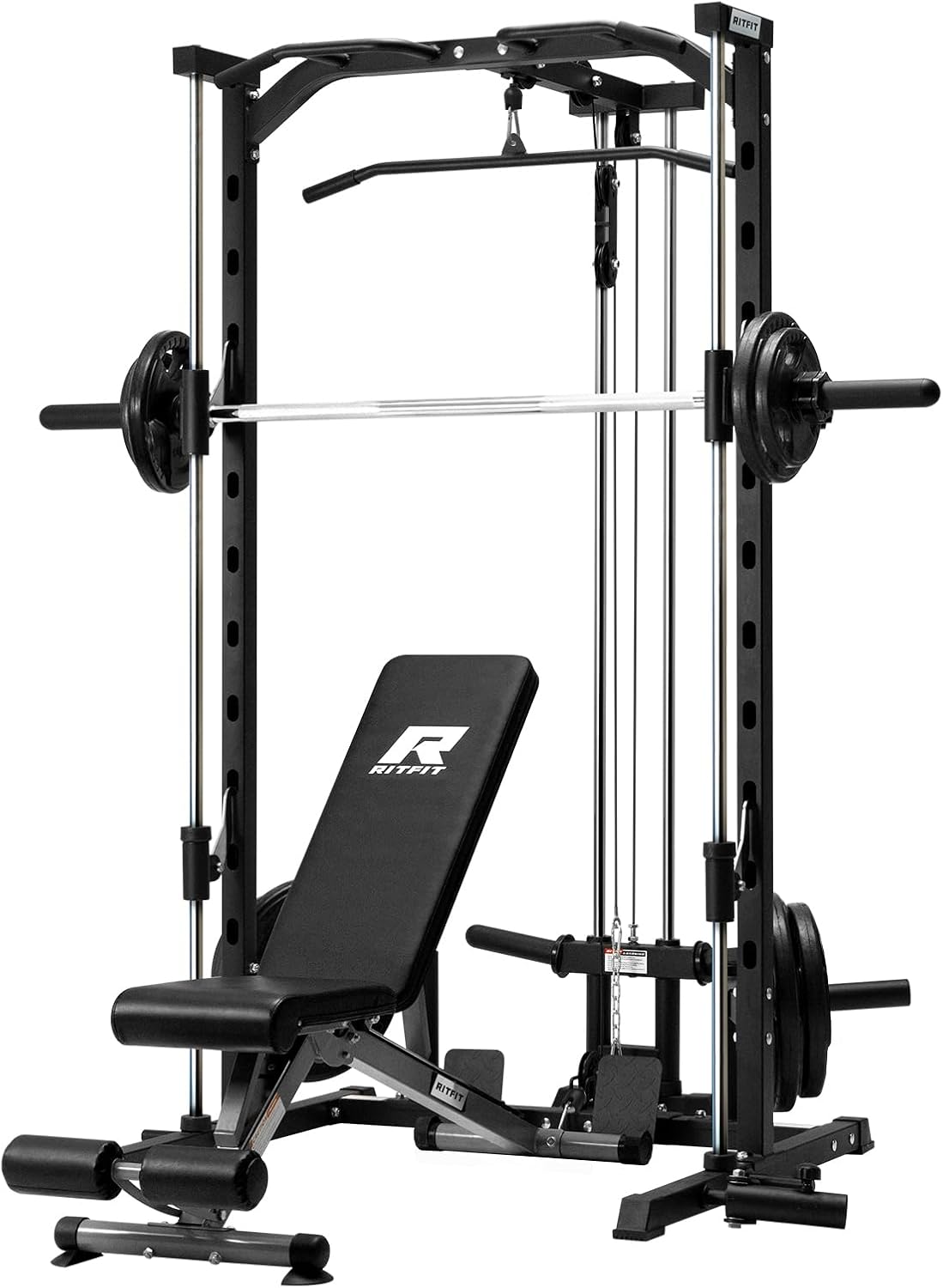 RitFit Smith Machine Power Rack with LAT-Pull Down System Review
