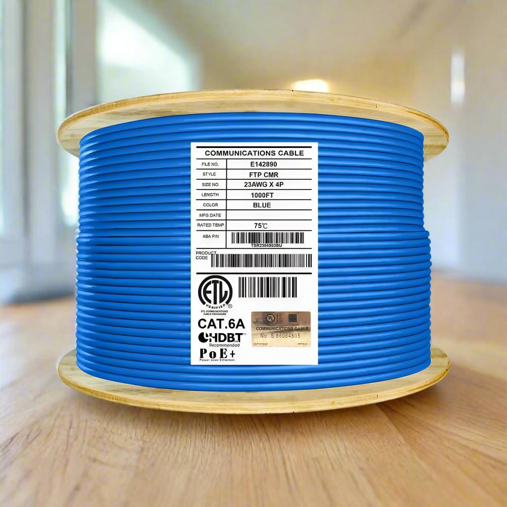 Elite Cat6A Shielded Riser Cable for High-Speed Networking