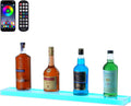 LED Lighted Liquor Bottle Display 1 Tier 30 in Wall Mounted Shelf