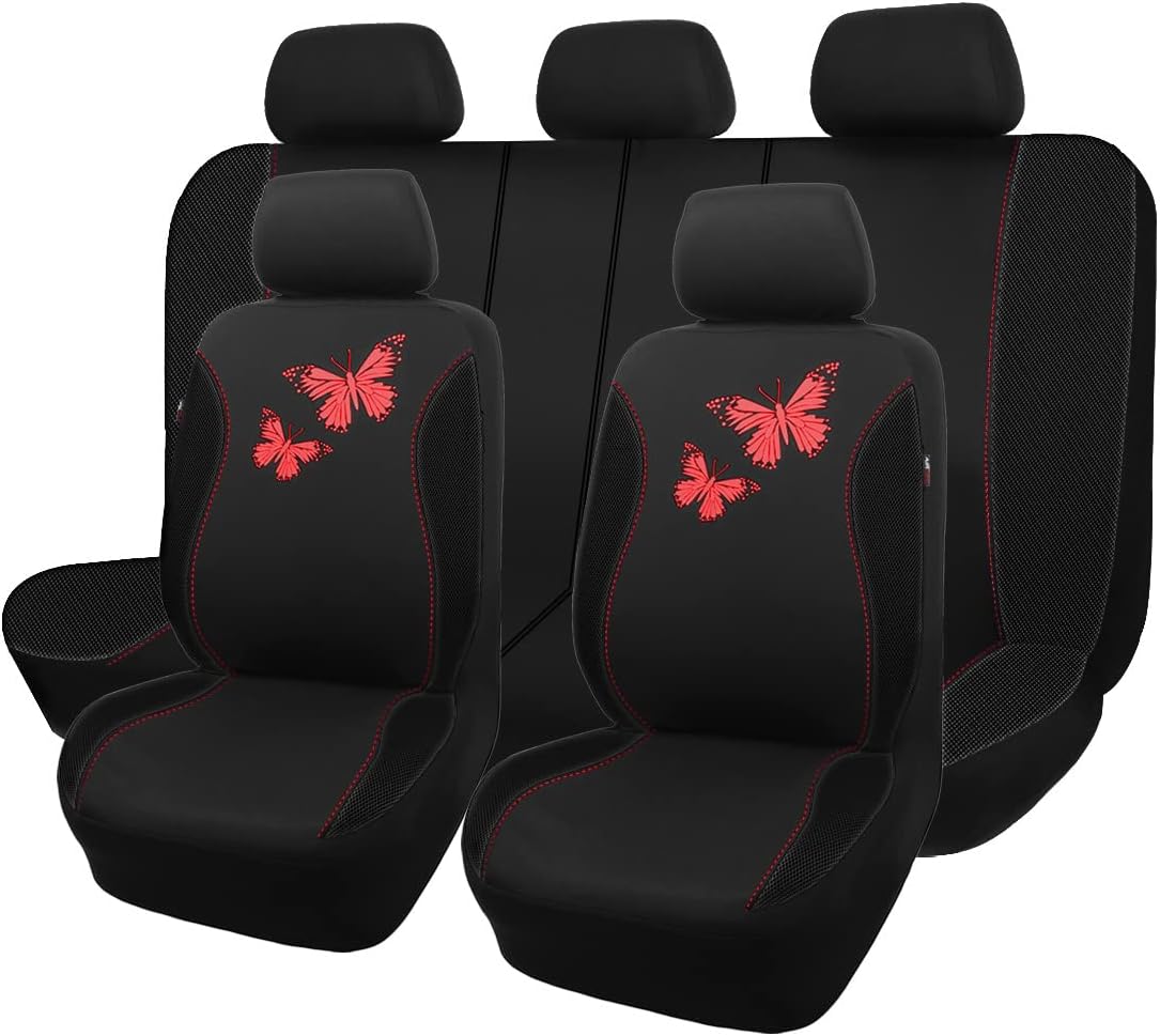 Flying Banner Butterfly Car Seat Covers Full Set for Women