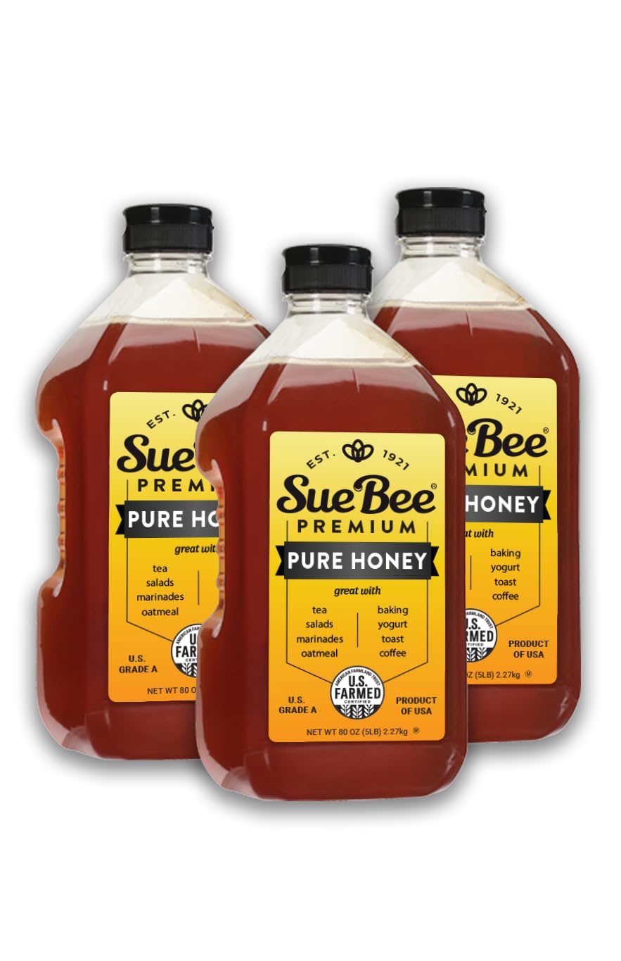 Sue Bee Pure Premium Honey - All Natural Grade A Honey, 80 oz