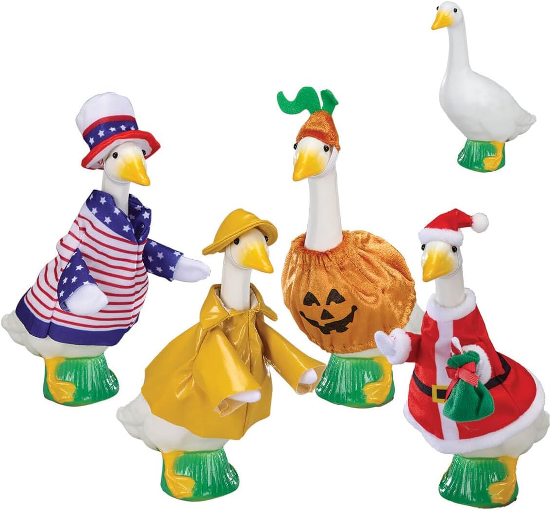 Gaggleville Desktop Goose with Seasonal Outfits for All Year