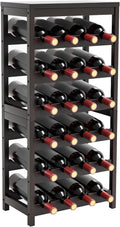 24-Bottle Wine Rack Freestanding Floor - 6-Tier Bamboo Display
