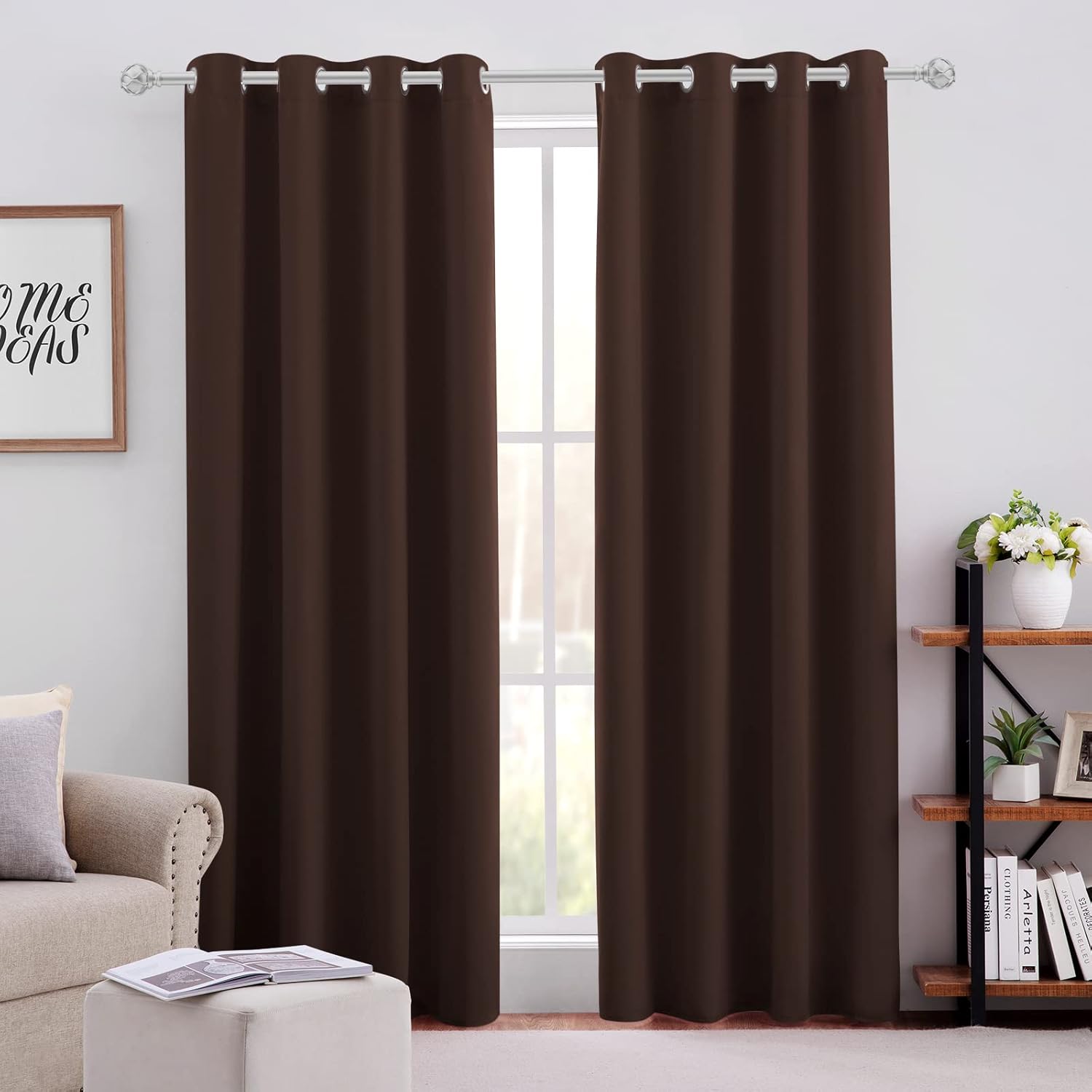 Blackout Curtains for Bedroom 52 X 84 Inch Long 2 Panels Set