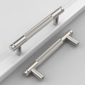 3.75in Brushed Satin Nickel Cabinet Pulls 10 Pack - Knurled Silver