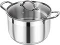 Kirecoo Stainless Steel Stock Pot 12 Quart - Heavy Duty, Even Heat