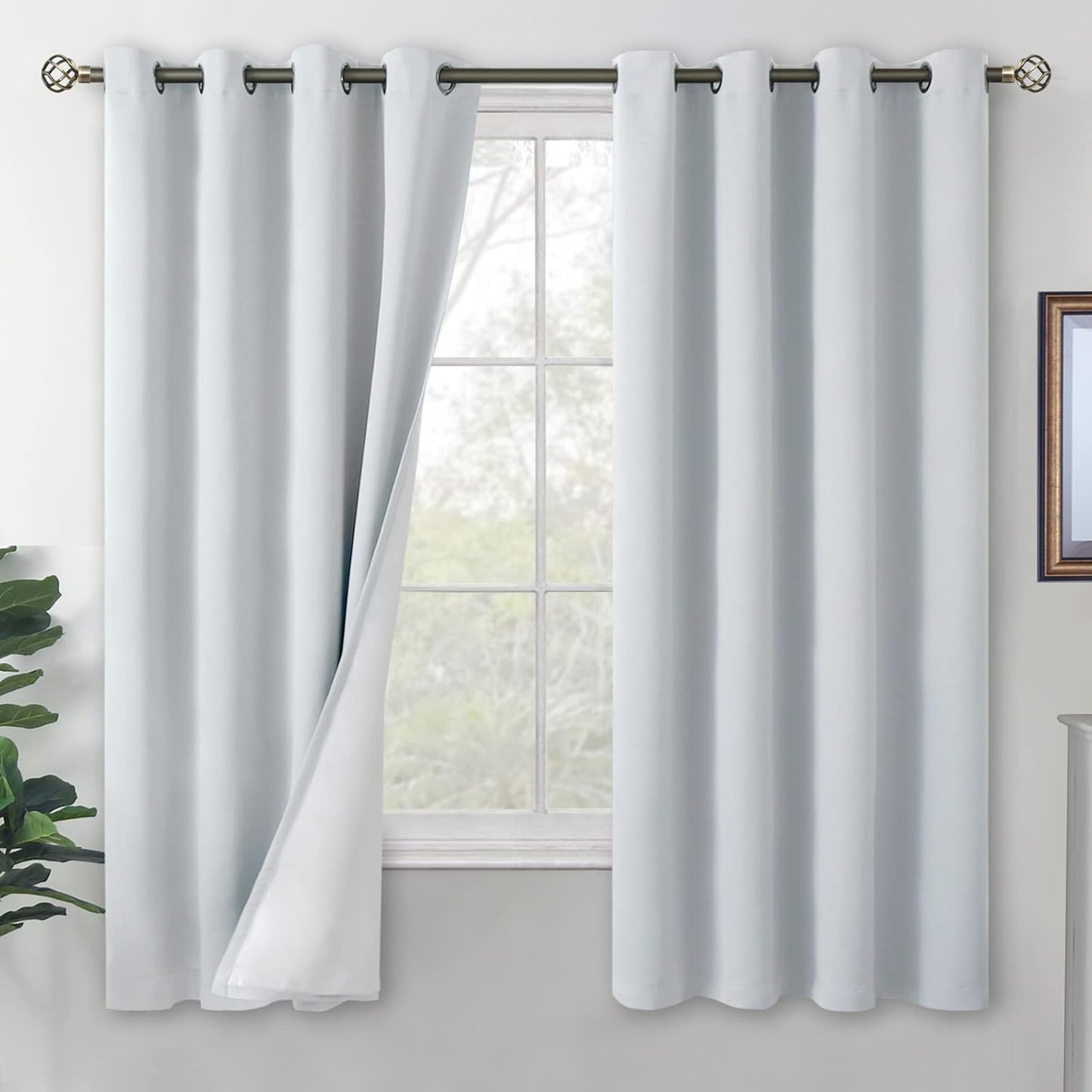 BGment Blackout Curtains for Bedroom 63 Inch Length 2 Panels Set