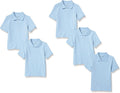 Boys Short-Sleeve Pique Polo Shirt - Classic School Uniform Fit