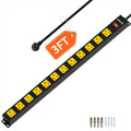 Industrial Heavy Duty Surge Protector Power Strip with Wide Spaced Outlets - Protect Your Workspace!