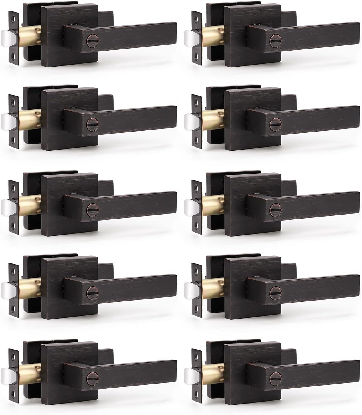 KNOBWELL Heavy Duty Door Lever Lock Privacy Door Lever Set