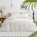 White Duvet Cover California King - Lightweight Washed Cotton