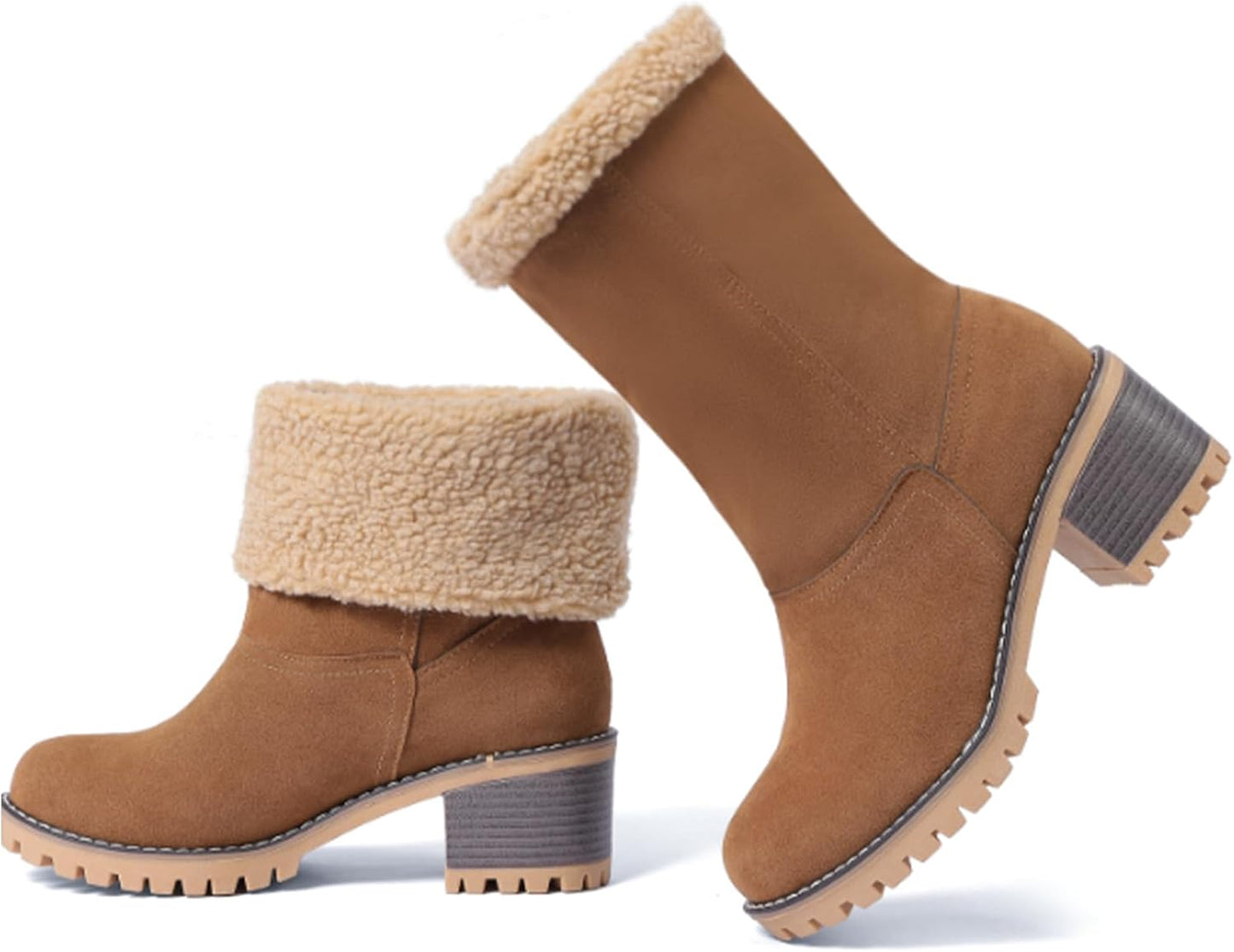 VIMISAOI Winter Boots for Women: Comfortable Slip On Ankle Shoes