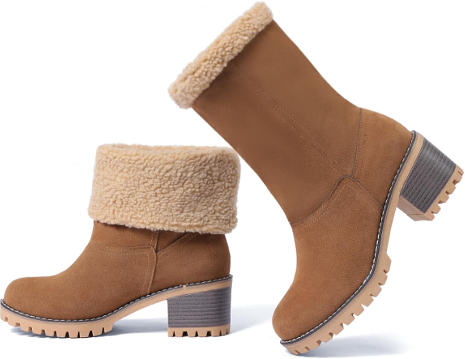 VIMISAOI Winter Boots for Women: Comfortable Slip On Ankle Shoes