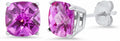 14k Gold 8mm Cushion-Cut December Birthstone Stud Earrings - Timeless