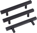 Black Cabinet Pulls 25 Pack 4in Hole Centers - Modern Square Bar