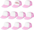 Ultrafun 10 Pack Trucker Hat Mesh Sublimation Blank Hats (Style L9VW)