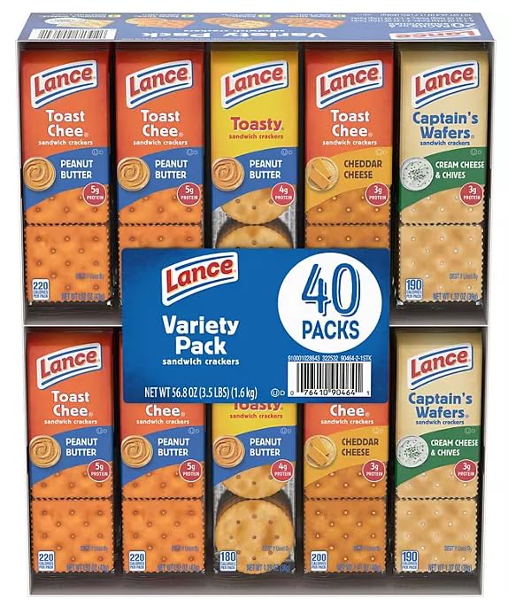 Lance Variety Pack Sandwich Crackers - Perfect Snack for Everyone