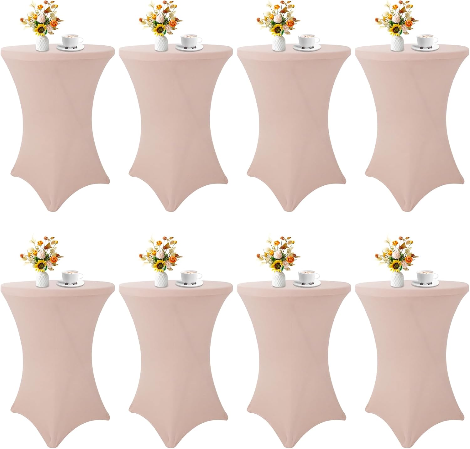 Fitted Stretch Spandex Cocktail Table Covers for Events and Parties