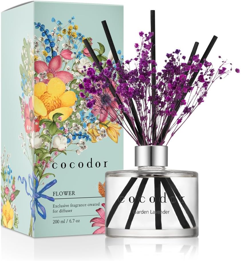 Garden Lavender Reed Diffuser Set - Calming Home Fragrance