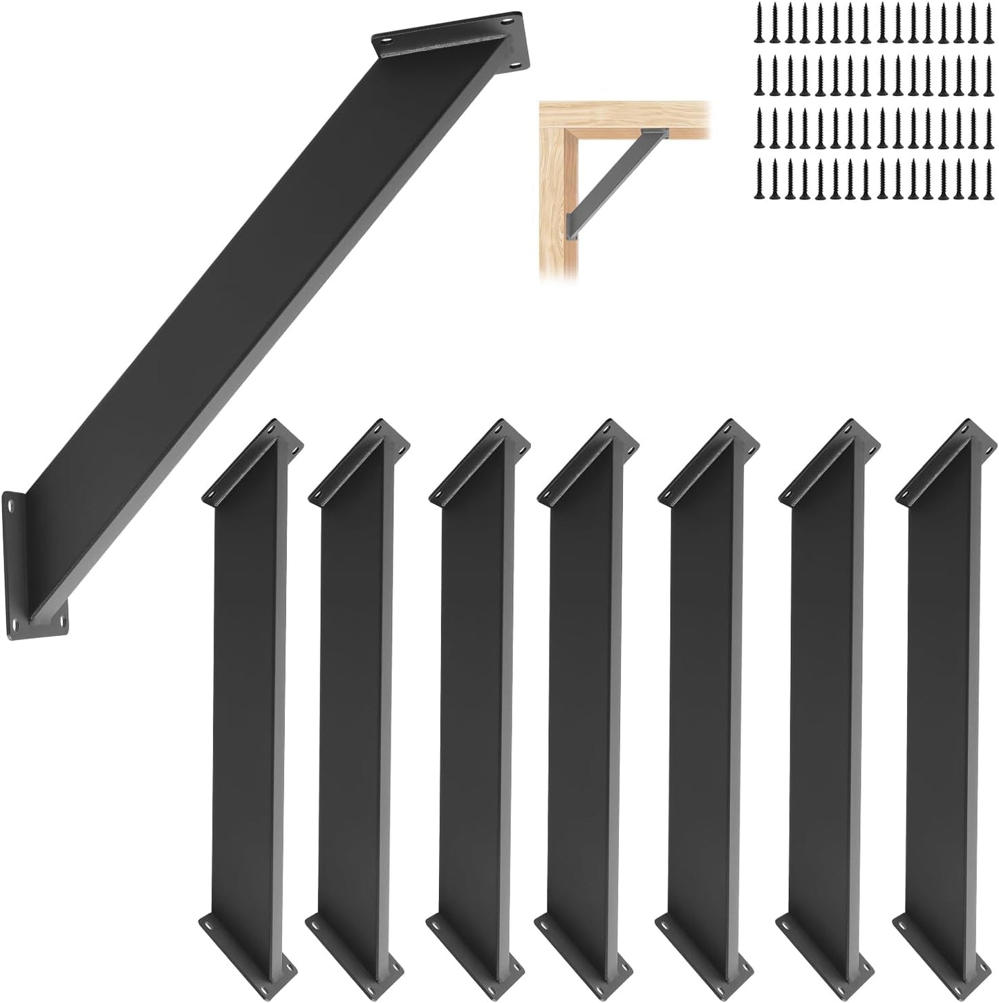 8 Pcs 45 Degree Angle Support Brackets for Wooden Structures