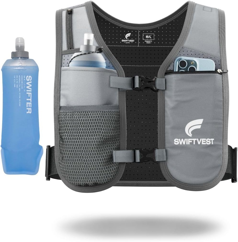 Running Phone Holder Vest with 500ml Water Bottle for Runners