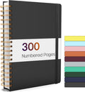 Lined Spiral Journal Notebook B5 with 300 Numbered Pages - Thick