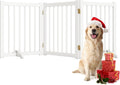 Indoor Dog Gate Wooden Freestanding 3-Panel 24in - Folding Safety Gate