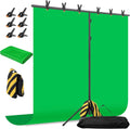 Green Screen Backdrop with Stand 8x5.3 ft - Portable Video Kit