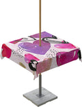 Waterproof Love Heart Tablecloth for Patio 54x54in