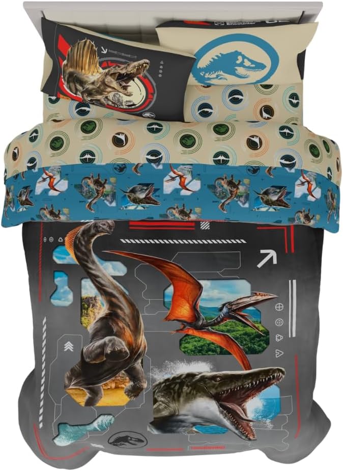 Jurassic World Rebirth Kids Bedding Set for Full Size Beds