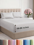 Extra Deep Pocket King Sheets - French Grey Microfiber 4-Piece Set