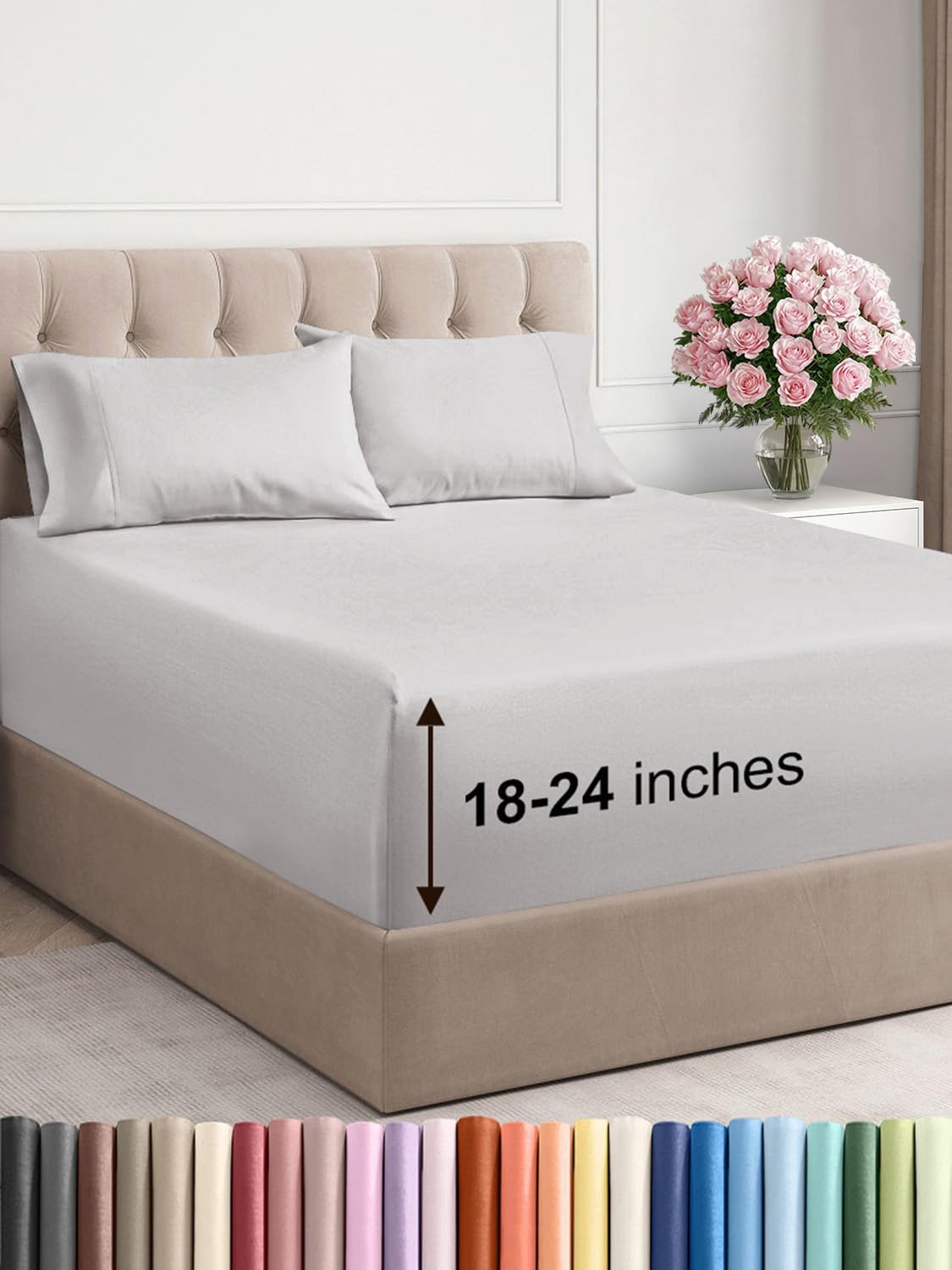 Extra Deep Pocket Cal King Sheets Set for Ultimate Comfort