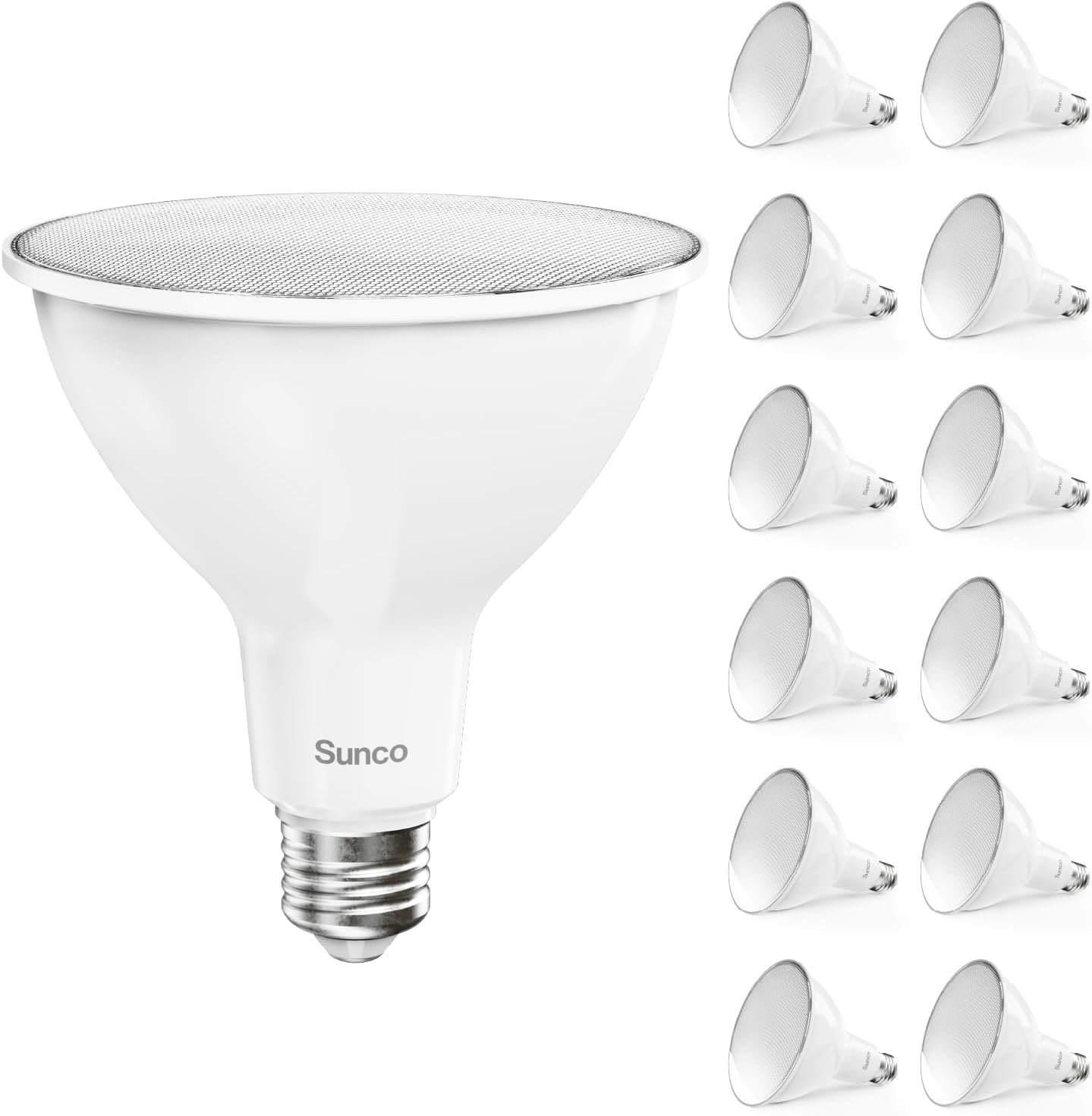 Sunco 12 Pack Outdoor Flood Light Bulb LED PAR38 for Security