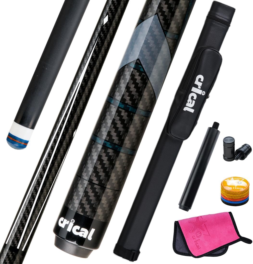 Professional Carbon Fiber Pool Cue Stick 58in for Billiards